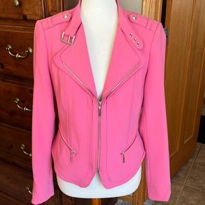 WHBM pink moto-style jacket